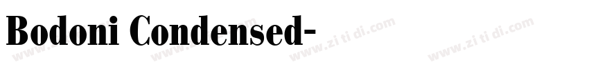 Bodoni Condensed字体转换